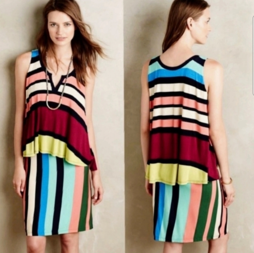 NWT: Anthropologie Stripped Dress - S